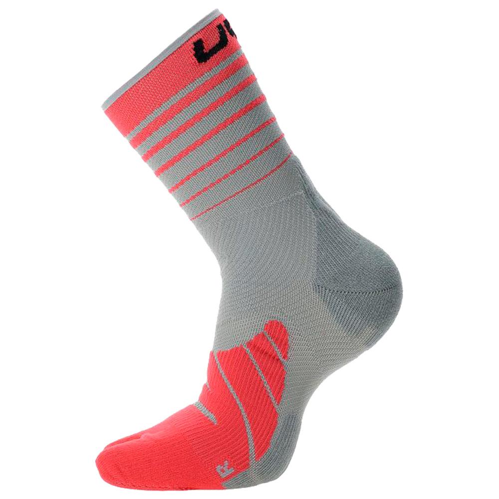 Uyn - Runner's Five Woman Light Grey Pink - 41-42 - Socken - Größe 41-42 - Grau - Damen - Glisshop.de