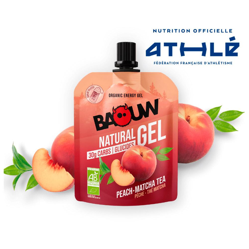 Baouw - Gel Naturel Bio 85 g. Pêche Thé Matcha - Energiegel - Pêche Thé Matcha - Glisshop.de