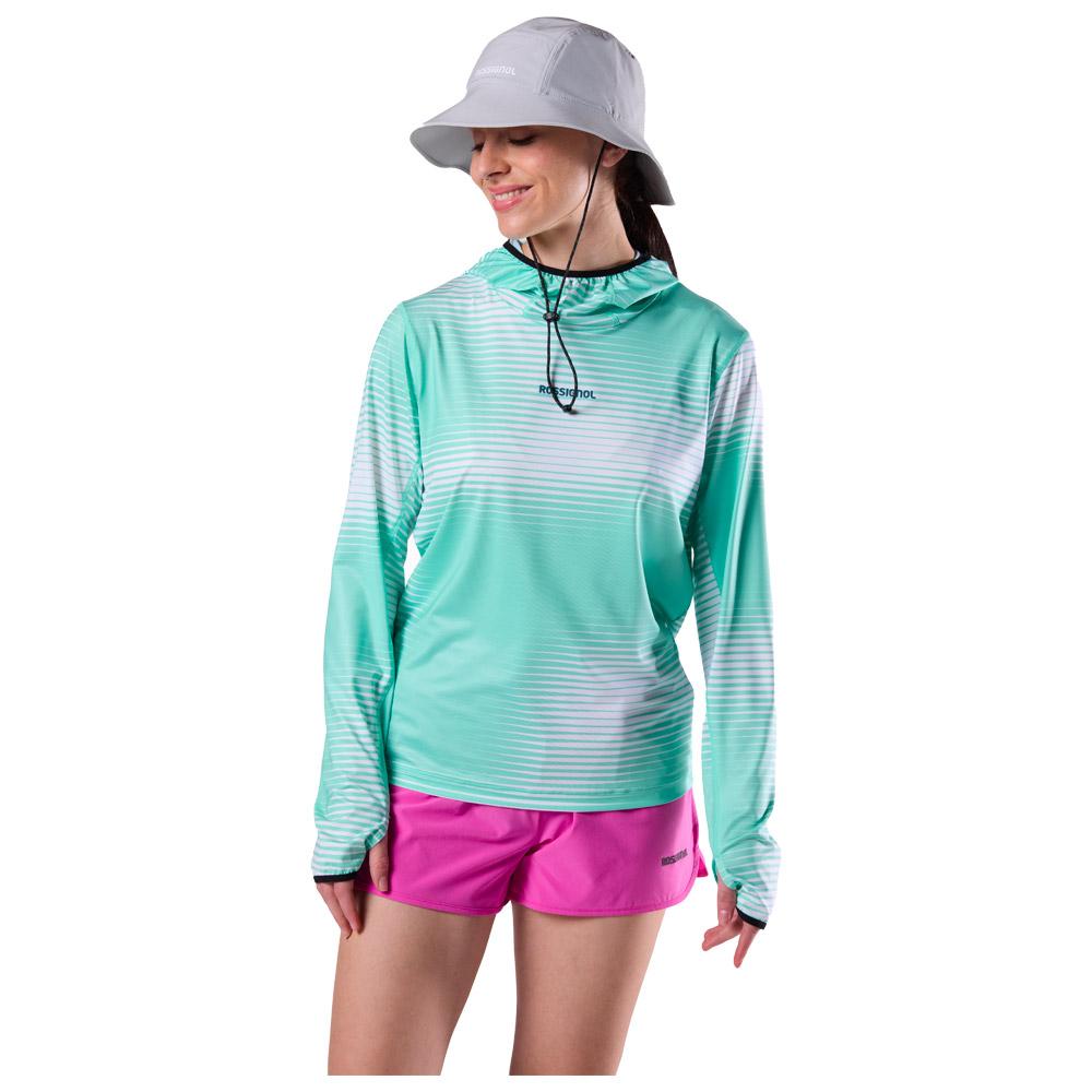 Rossignol - W's Westweg Sun White Line Fogg - S - Trail T-Shirt - Größe S - Weiß - Damen - Glisshop.de