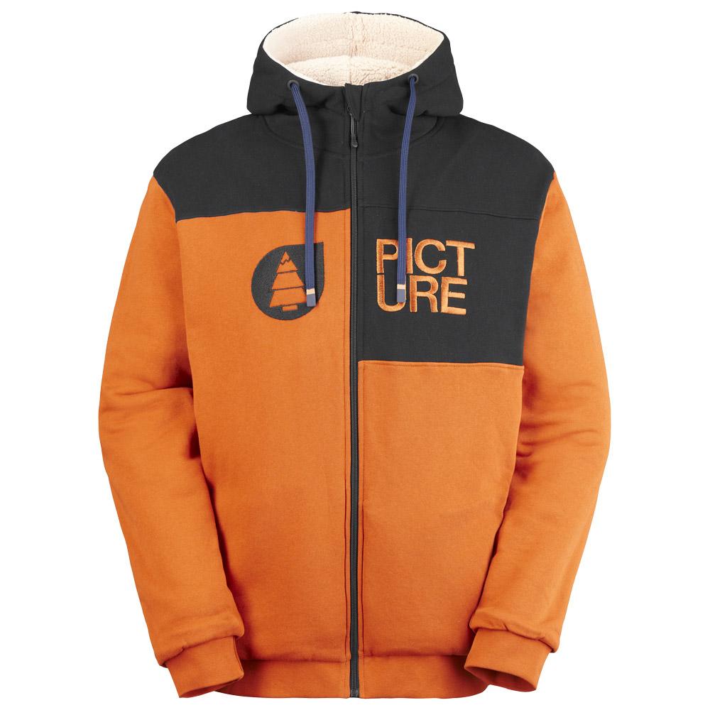 Picture - Basement Plush Zip Camel Coffee - M - Sweatshirt