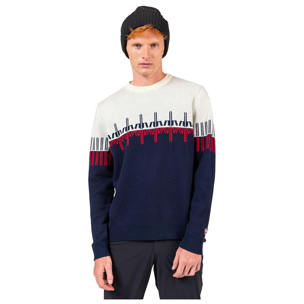 Rossignol - Patterned Crewneck Dark Navy - XL - Pullover - Größe XL - Blau - Herren - Glisshop.de