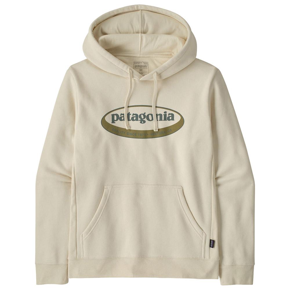 Patagonia - '95 Oval Logo Uprisal Hoody Birch White - M - Sweatshirt - Größe M - Weiß - Herren - Glisshop.de