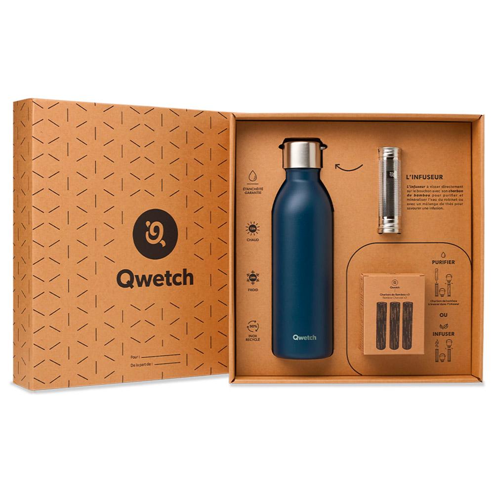 Qwetch - Originals Borneo Black Thermos Bottle 500ml - 24 Hours Cold And 12 Hours Hot - Waterproof, BPA Free And Reusable - Insulated Stainless Steel Bottle For Sports, Travel, Office, Hiking - View #7