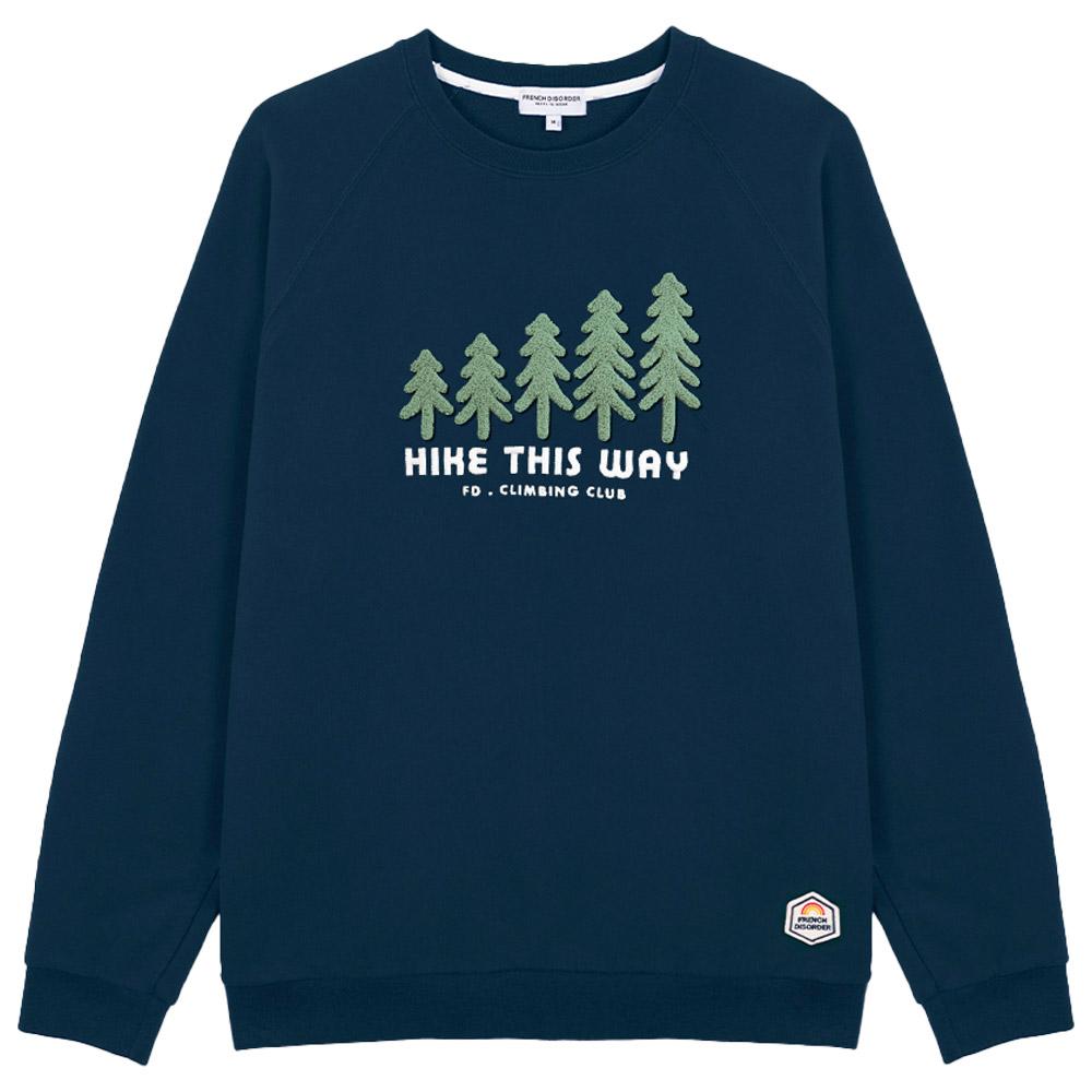 French Disorder - Clyde Warmy Hike This Way Stone Blue - XXL - Sweatshirt - Größe XXL - Blau - Herren - Glisshop.de