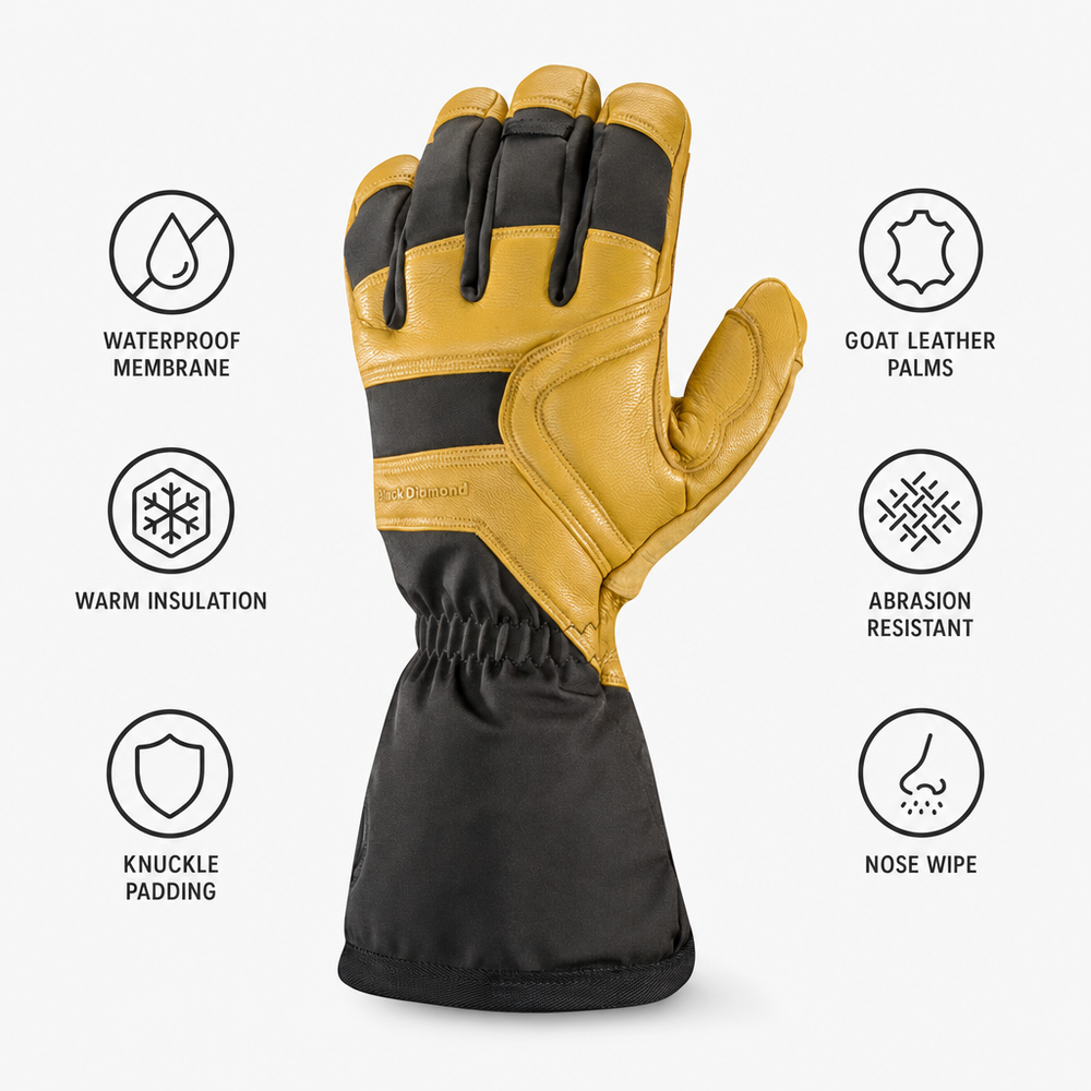 Black Diamond - Crew Natural - M - Ski-Handschuhe