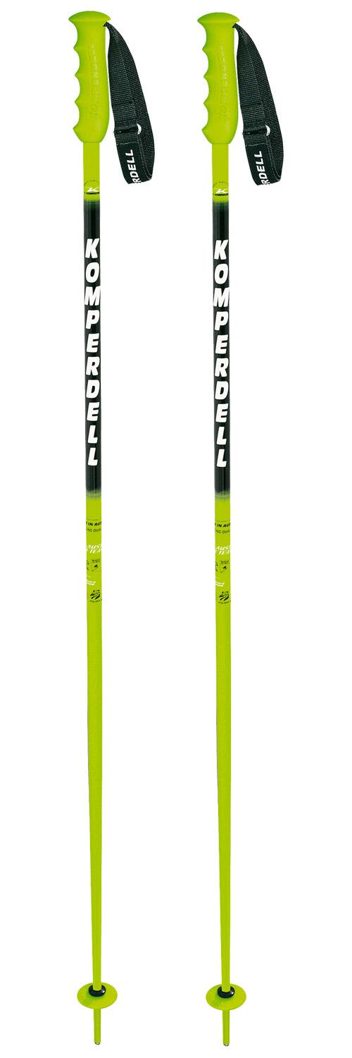 Bâton De Ski Komperdell Équipe Nationale - 125 Cm, Diamètre 18 Mm - Neuf Vert