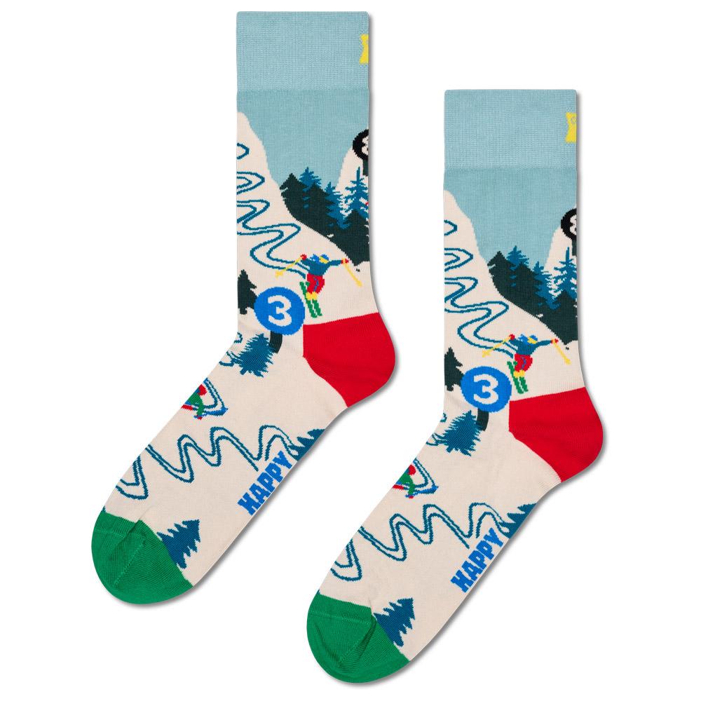 Happy Socks - Crew Socks French Edition Ski Slope White - 41-46 - Socken - Größe 41-46 - Weiß - Glisshop.de