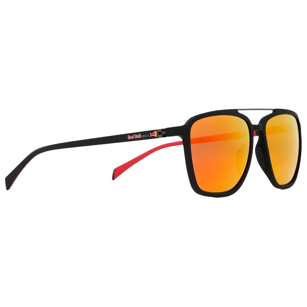 Red Bull Spect - Redps Square Soft Touch Black Brown Red Mirror Polarized - Sonnenbrille - Schwarz - Glisshop.de