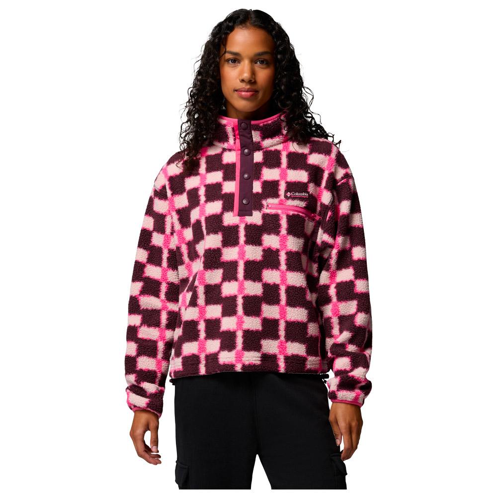 Columbia - Helvetia II Printed Cropped Half Snap W Moonvista Geostack - L - Fleece