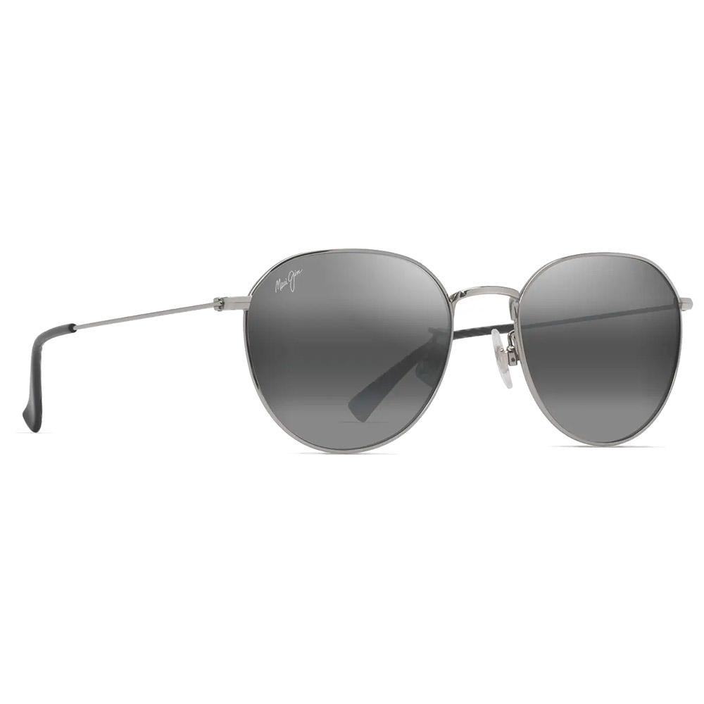 Maui Jim - Kauwela Black Shiny Silver Neutral Grey MauiPure - Sunglasses