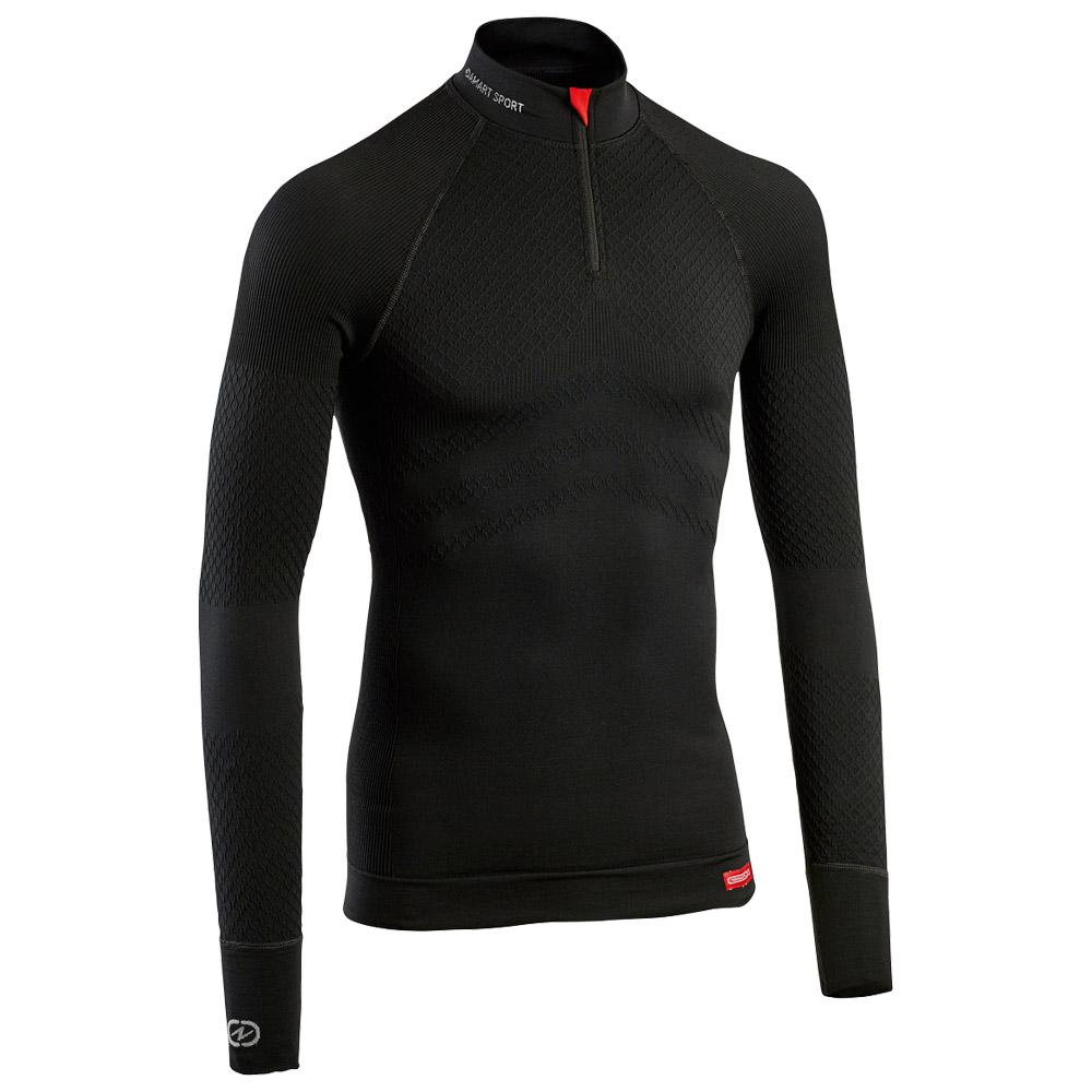 Damart Sport Energy Thermolactyl 3 Col Zippe Noir Sous vetement technique Glisshop