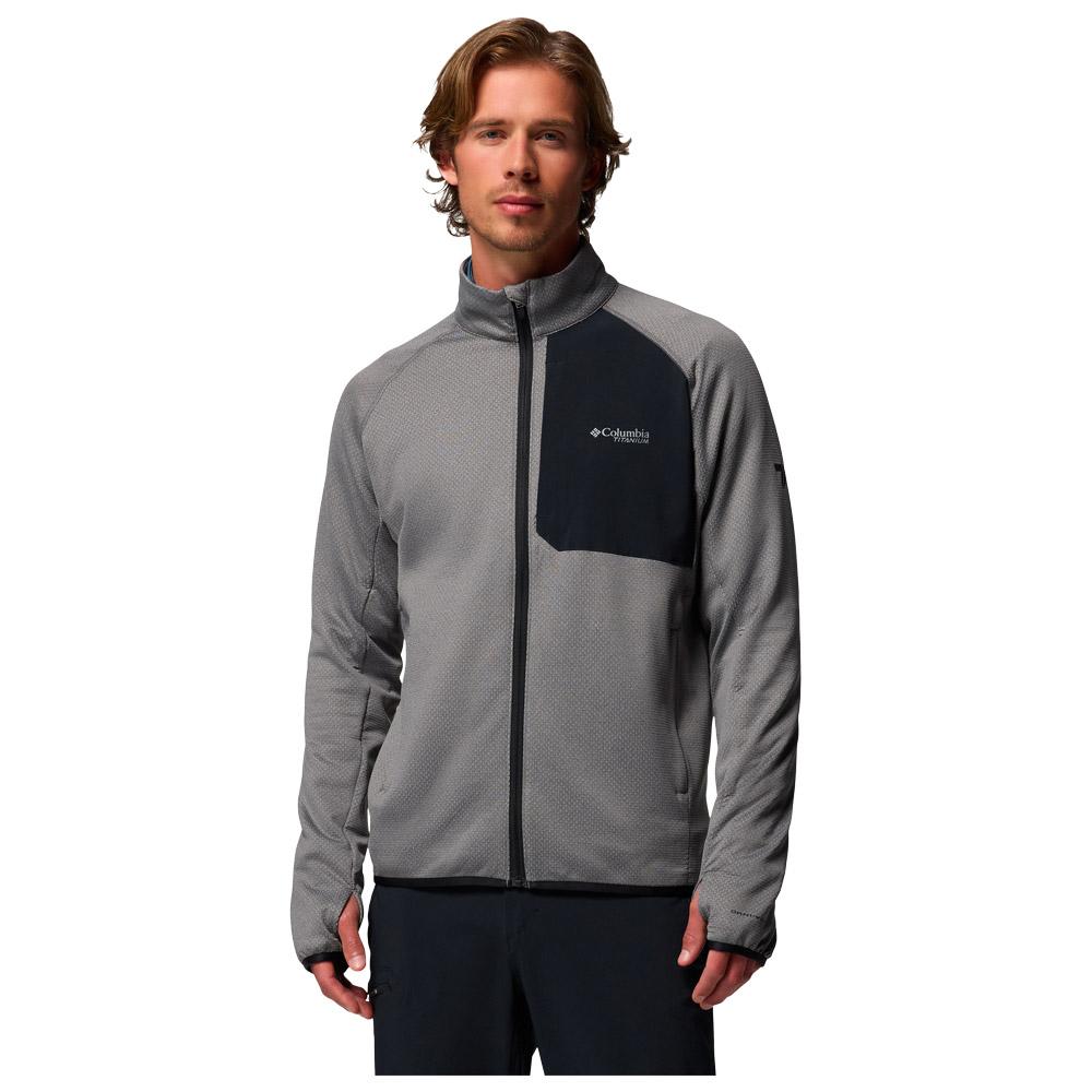 Columbia - Triple Canyon Grid Fleece Fz II City Grey - L - Fleece