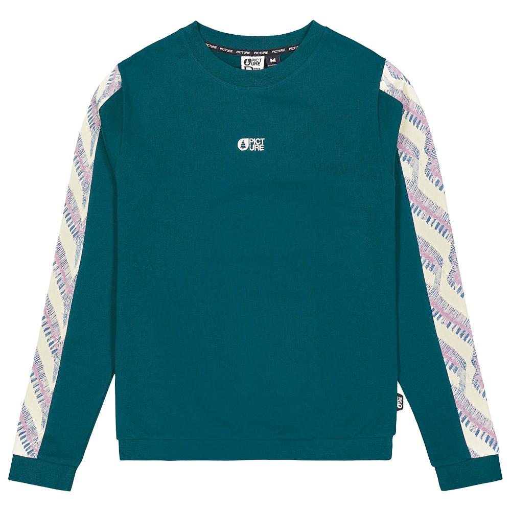 Picture - Blayr Printed Crew Deep Water Birdiplum - XS - Sweatshirt