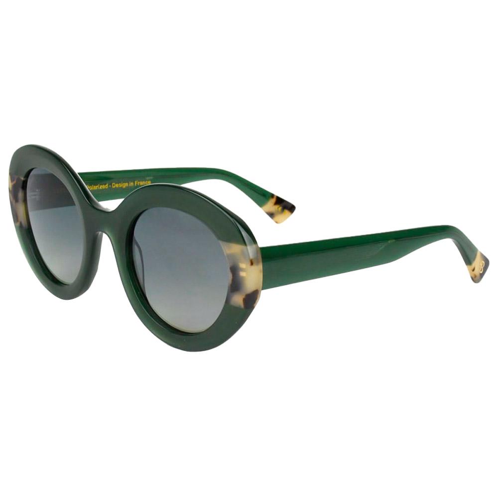 Binocle Eyewear - Bianca Shiny Tortoise Tokyo Kaki Gradient Grey Polarized - Sunglasses