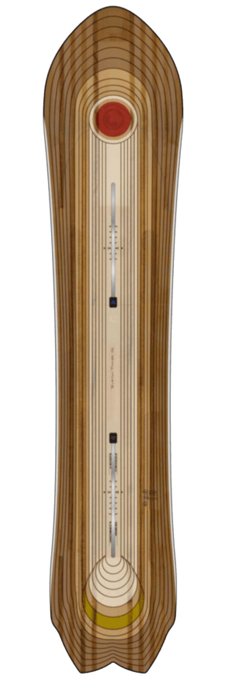 burton fish split snowboard 3D 2027 like 3D convex shaping in the tip and tail enhances float Burton Fish 3D Splitboard +