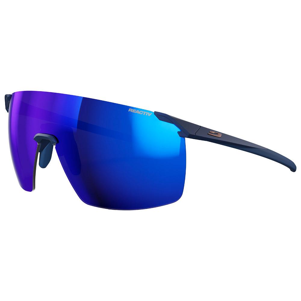 Julbo - Faster L Mat Bleu Foncé Laiton Reactiv 1-3 High Contrast - Sunglasses