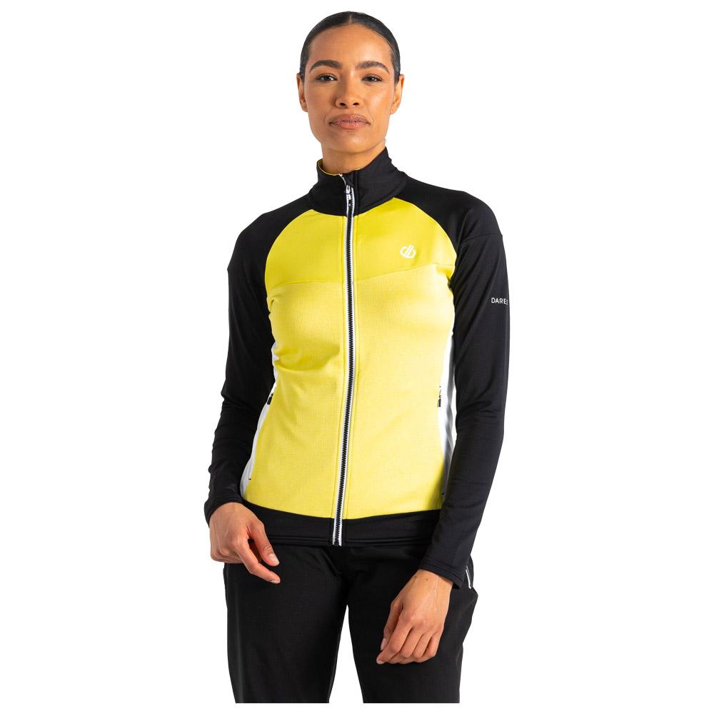 Dare2B - Elation II Core Stretch Yellow Plume Black - 8 - Fleece - Größe 8 - Schwarz - Damen - Glisshop.de