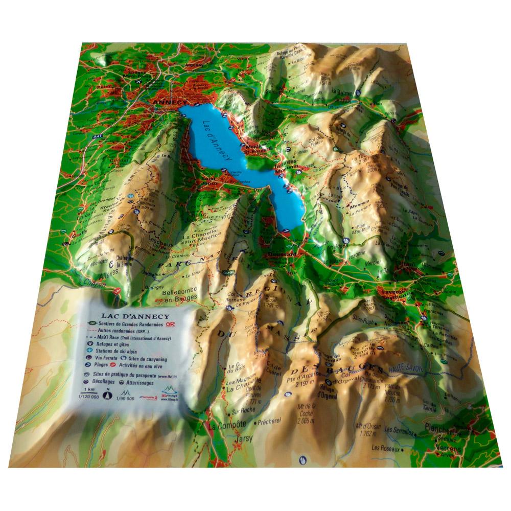 3Dmap - Le Lac D'annecy - Karte 3D - Glisshop.de