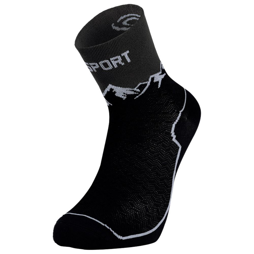 Bv Sport - Double Gr Socks Mid Black - 39-41 - Socken - Größe 39-41 - Schwarz - Glisshop.de