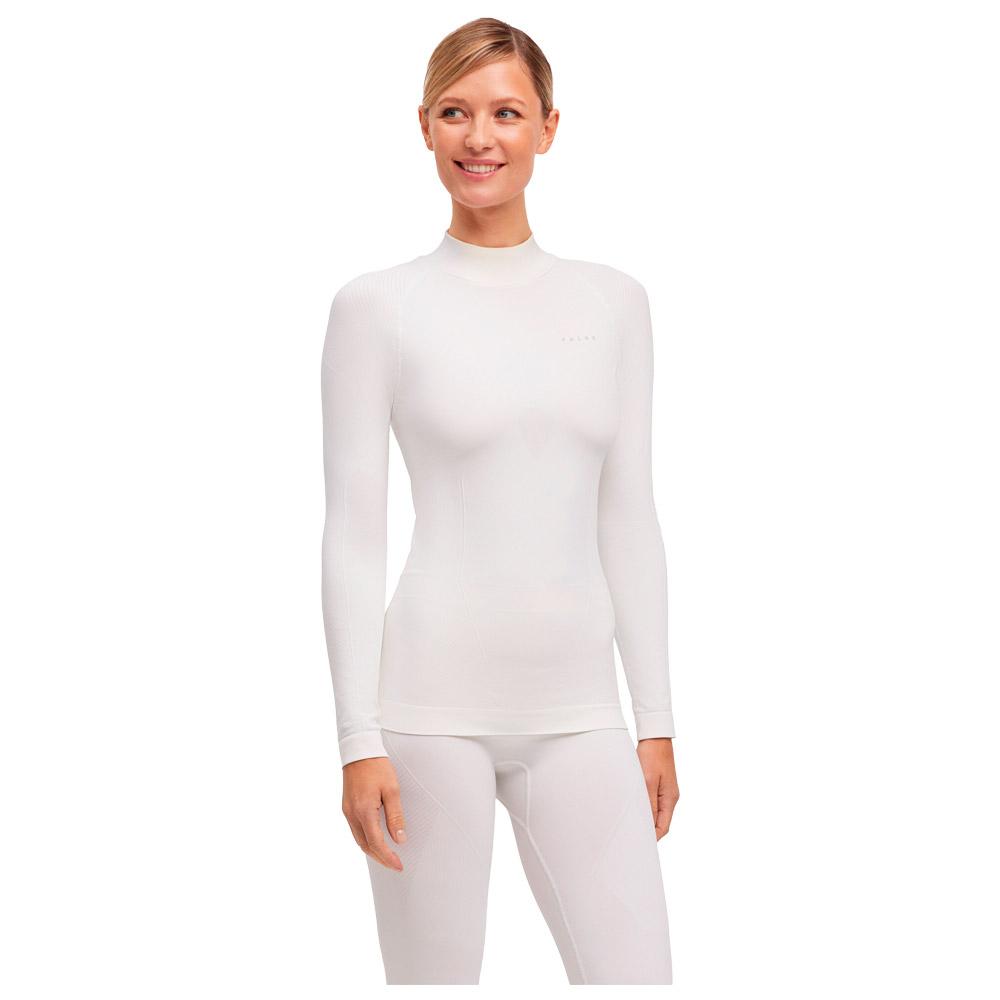 Falke - Longsleeved Shirt Turtleneck W White - S - Funktionsunterwäsche - Größe S - Weiß - Damen - Glisshop.de