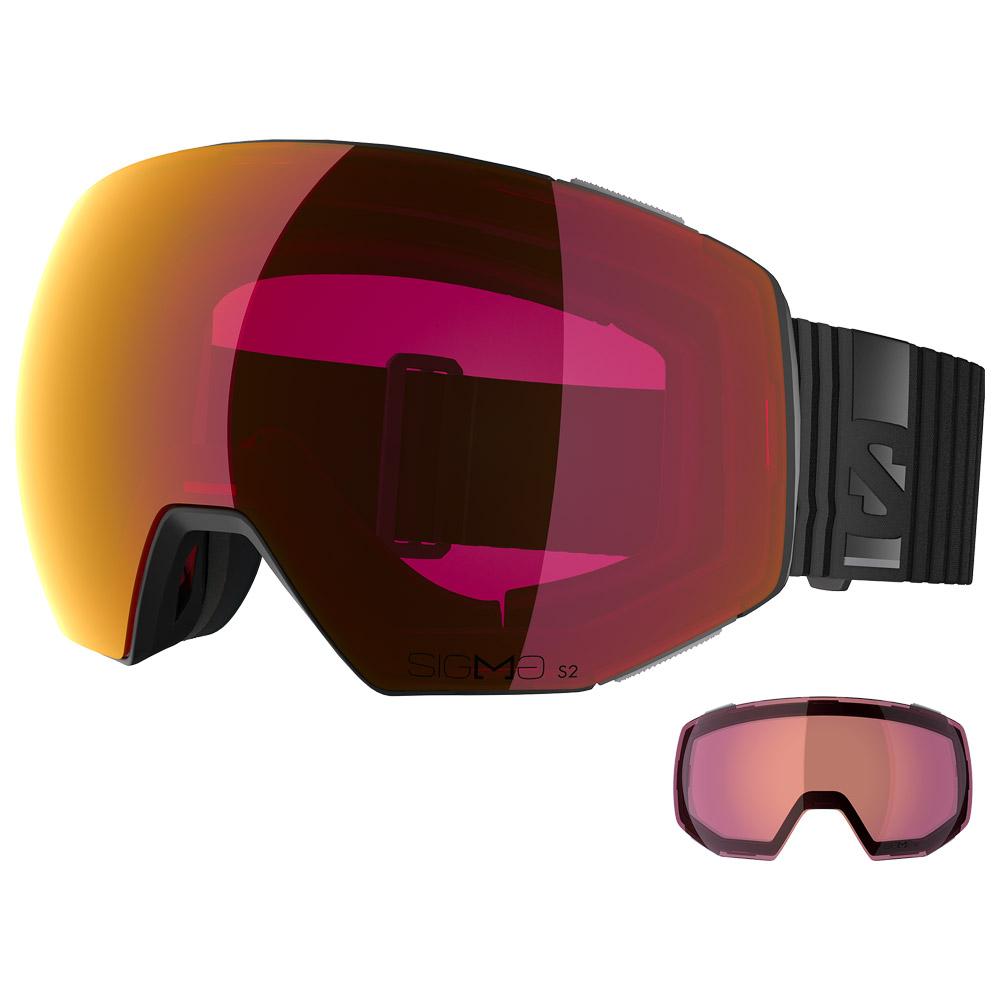 Salomon - Radium Prime Black Sigma Poppy Red + Sigma Light Blue - Goggles