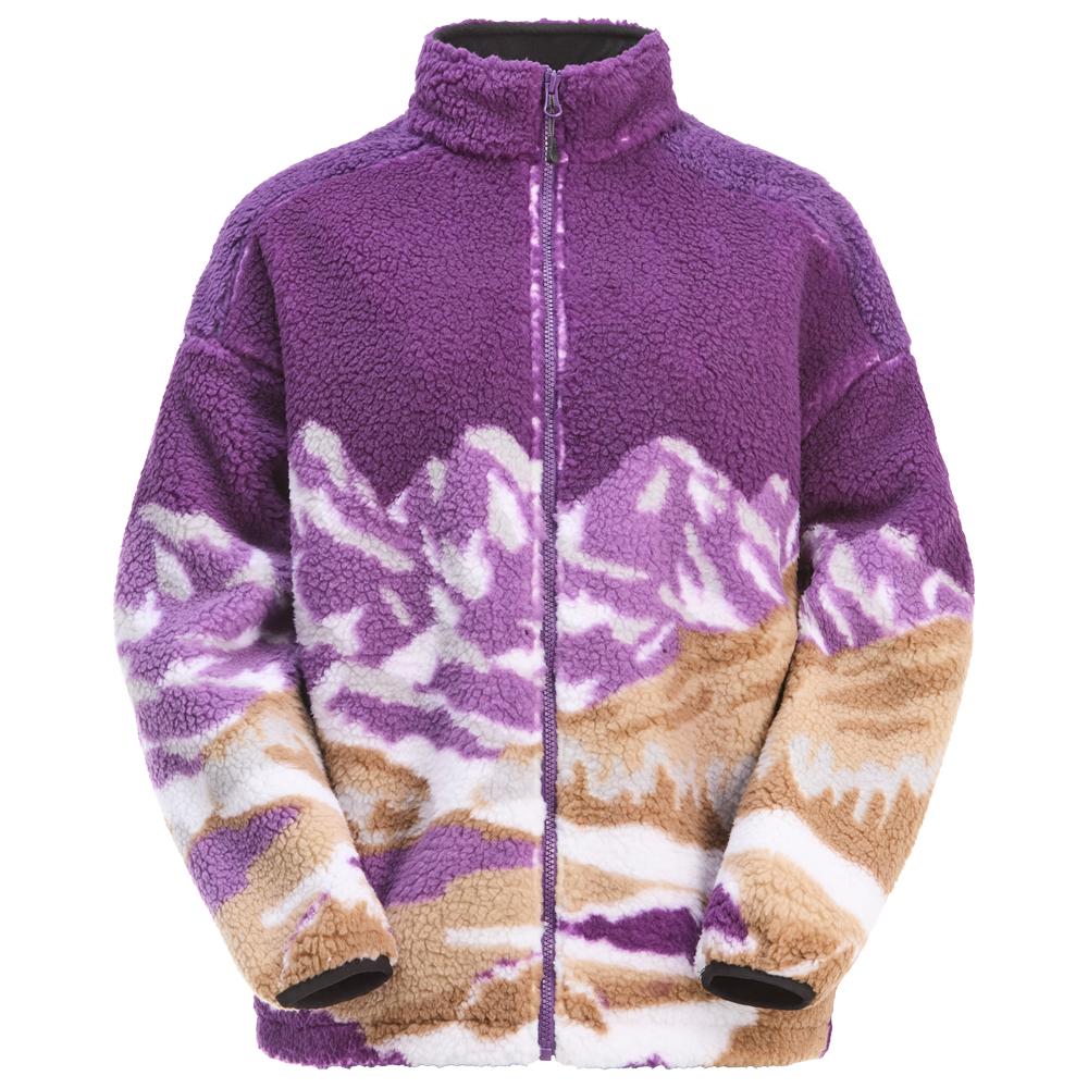 Picture - Nyss Zip Landscape Grape - L - Fleece