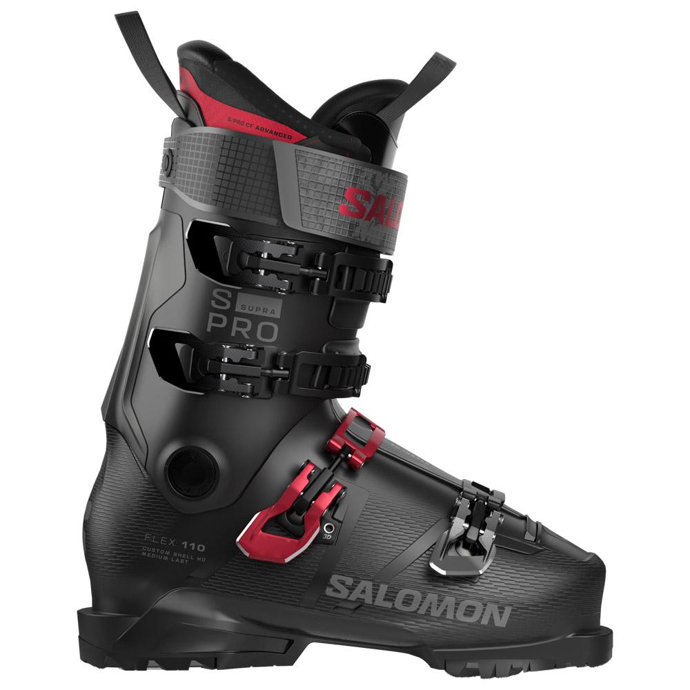 Salomon - S/Pro Supra 110 Black Red Beluga Met. - 28-28.5 - Ski boots