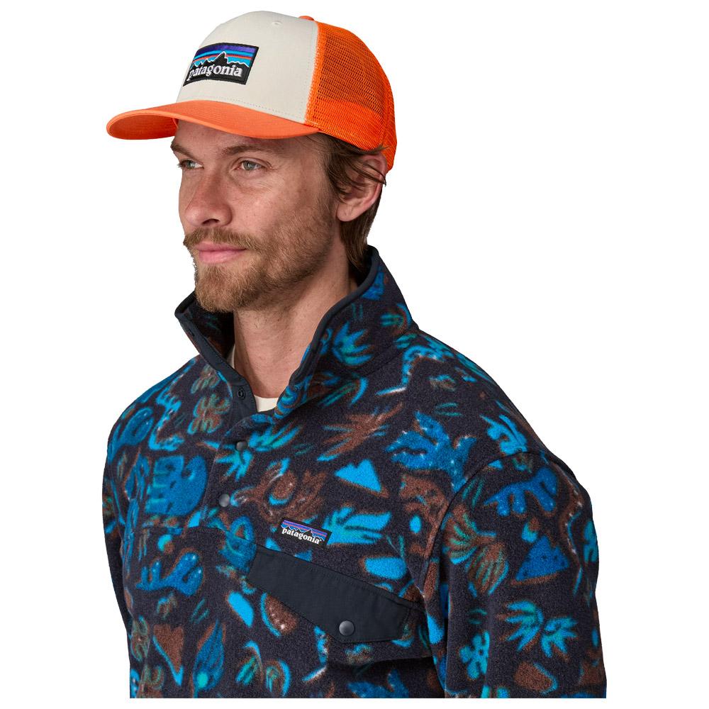 Patagonia Cap P-6 Logo Trucker Hat White Redtail Rust - Summer