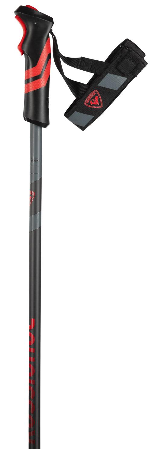 Bâtons De Ski Rossignol Tactic Clip – Tube Alu 18mm, Poignée Ergo, Dragonnes R-Clip, Homme, Noir