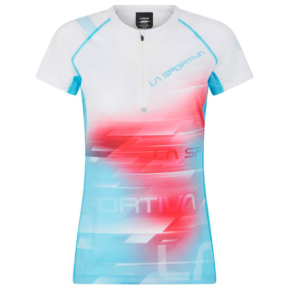 La Sportiva - Veloce W Malibu Blue White - M - Trail tee-shirt