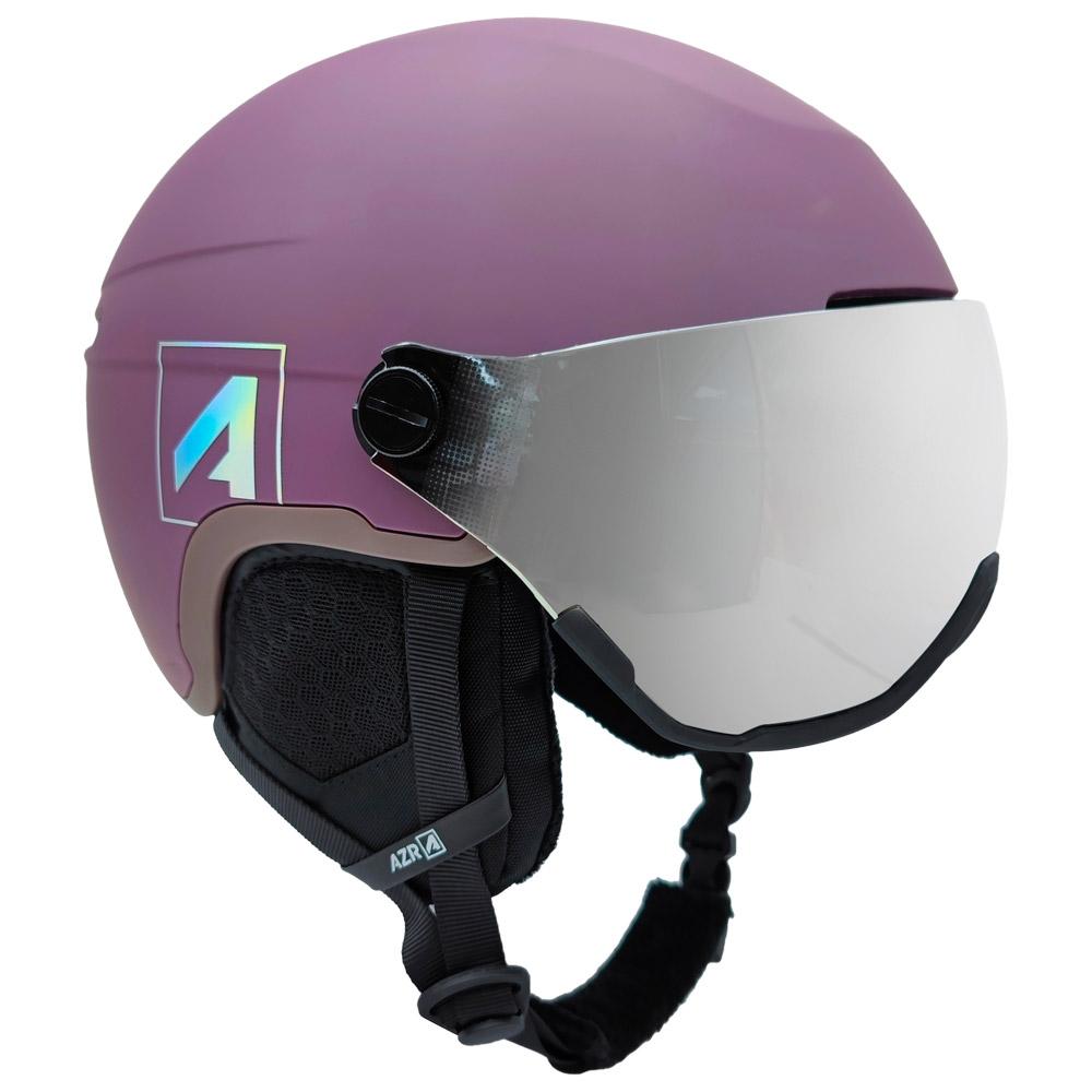 AZR - Orion Visor Cramberry Mat Gris Miroir + Yellow Visor - M - Helmet w/ visor