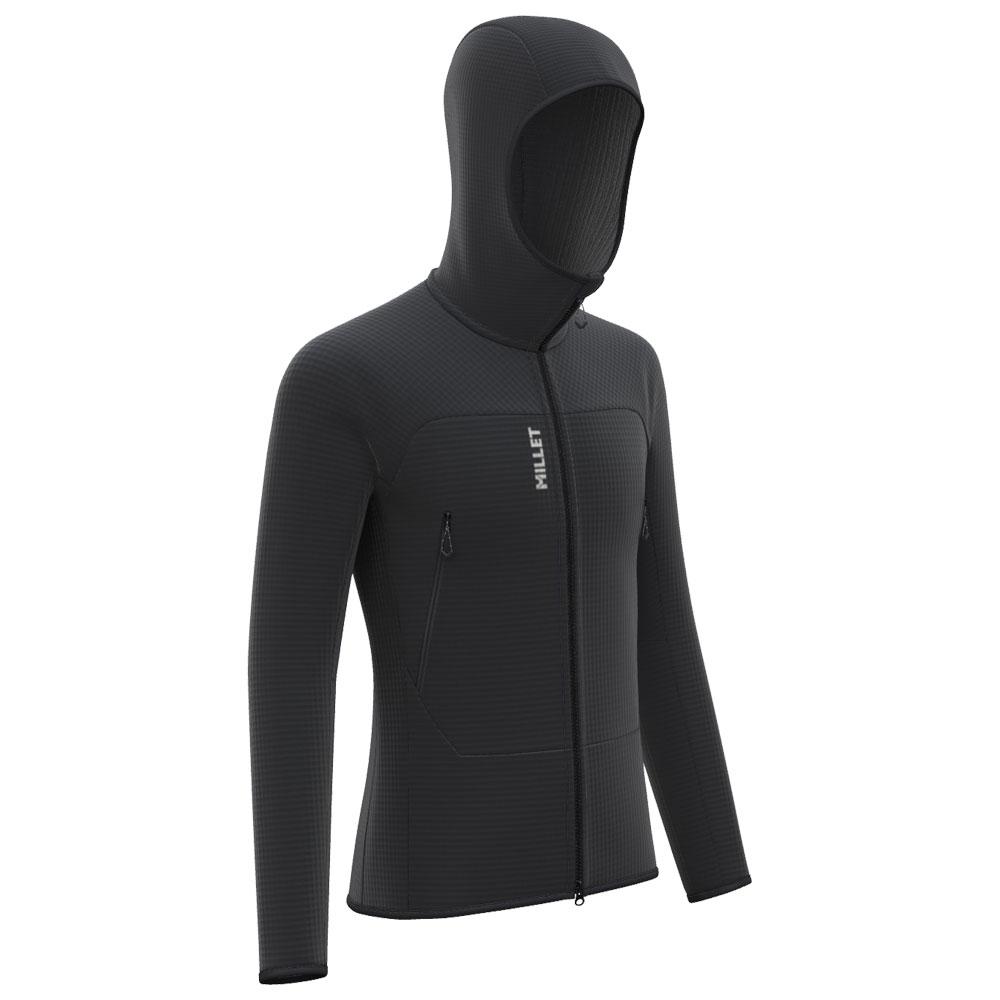 Millet - Fusion Grid Hoodie Black Noir - M - Fleece