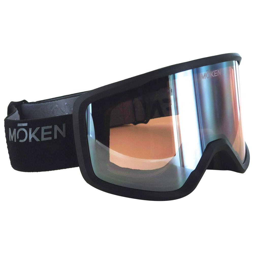 Moken Vision - Two Black Silver Pink Flash Silver - Skibrille - Schwarz - Glisshop.de