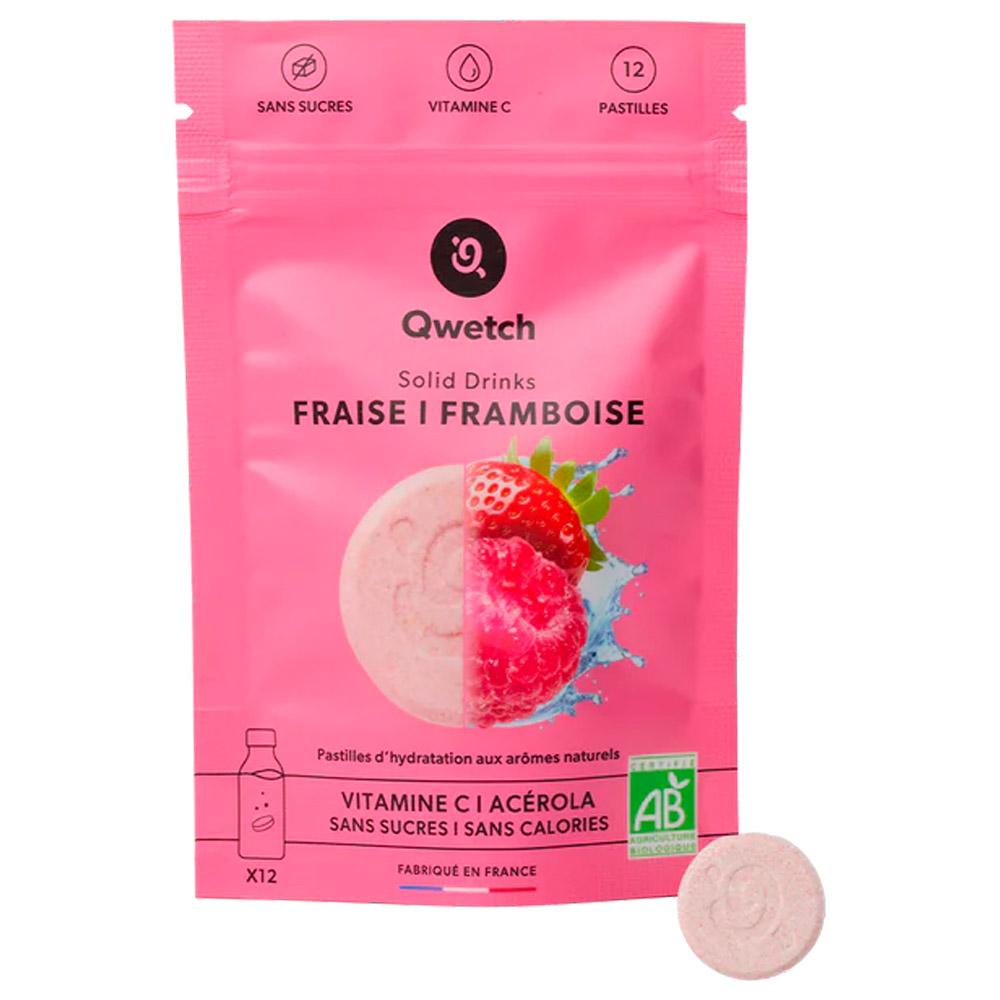 Qwetch - Solid Drinks Bio (x12) Fraise & Framboise - Drink