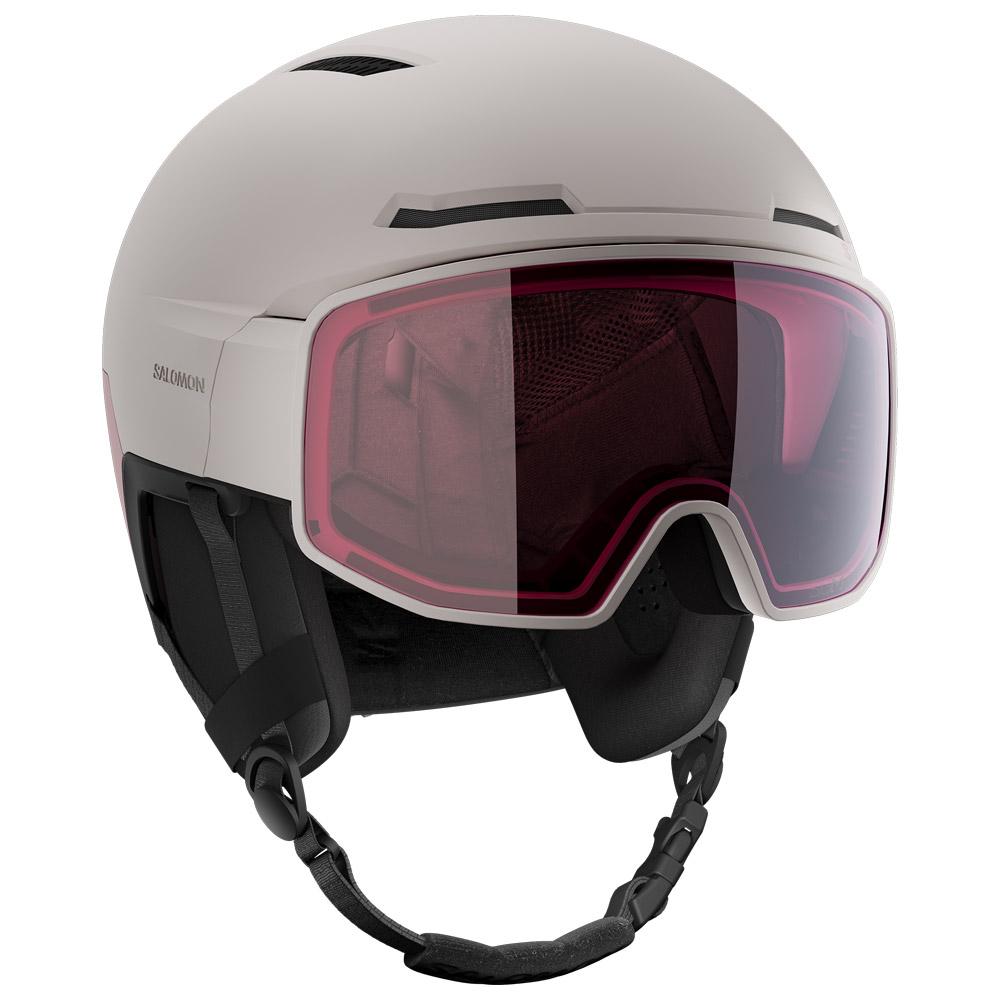 Salomon - Driver Pro Sigma Grey Violet Silver Pink - M - Helmet w/ visor