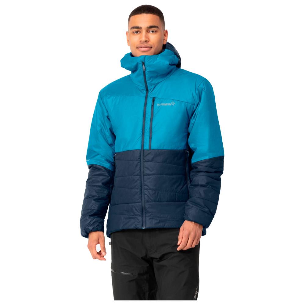 Doudoune Norrona Falketind Thermo60 Hood M's Haiwaiian Surf indigo - Hiver  2024 | Glisshop