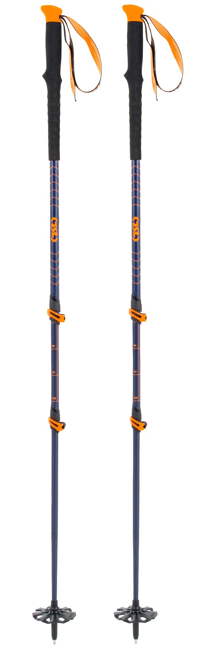 TSL - Alti Alu 3 Ultra Mid Twist 110-140 cm Black Orange - Hiking poles