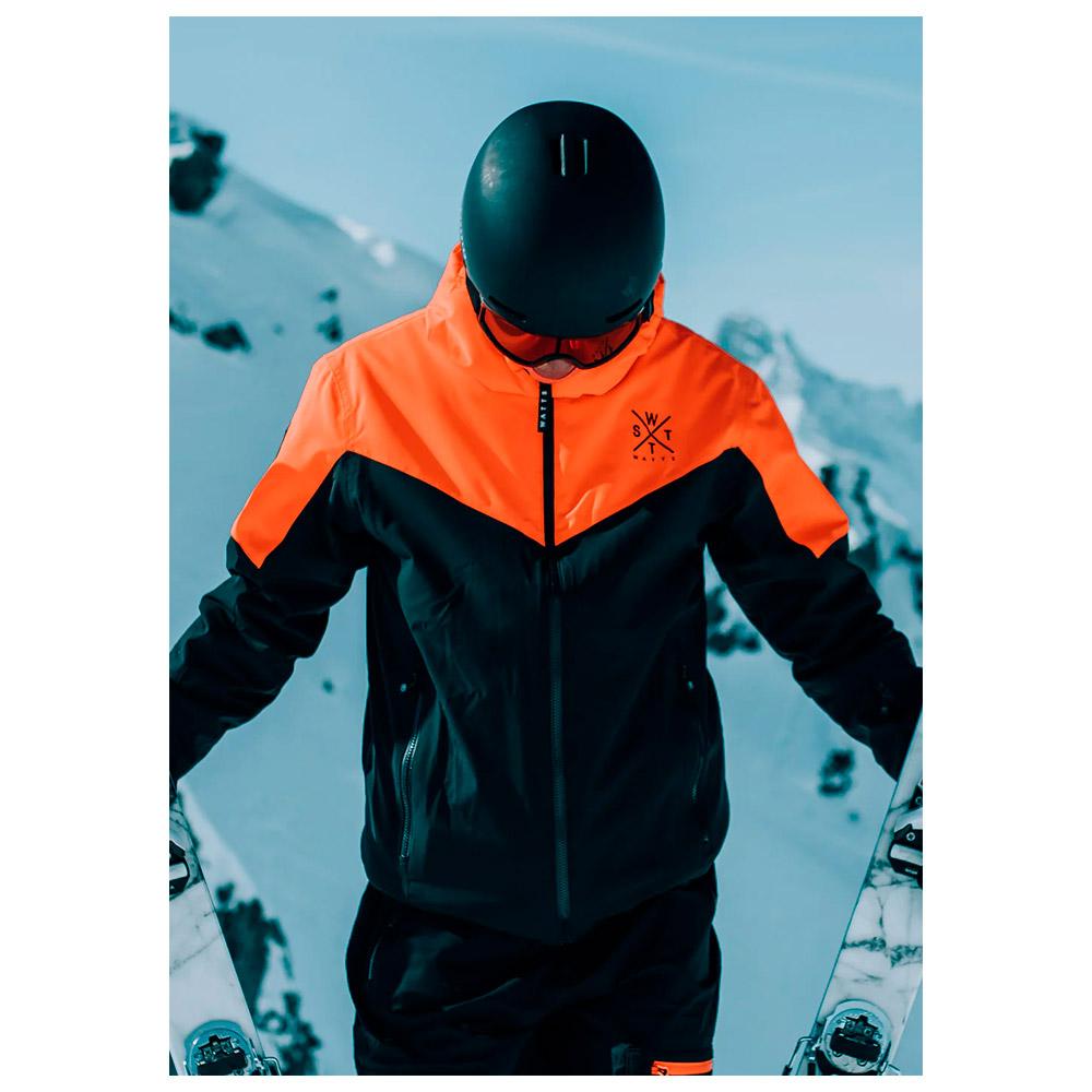 Blouson Ski Watts Storm Noir Orange Fluo Hiver 2025 Glisshop