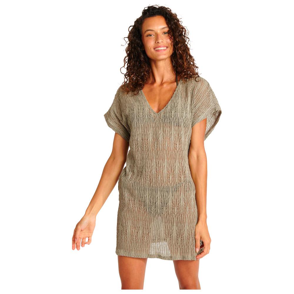 Banana Moon - Zinia Beachsoul Kaki - L - Kleid - Größe L - Kaki - Damen - Glisshop.de