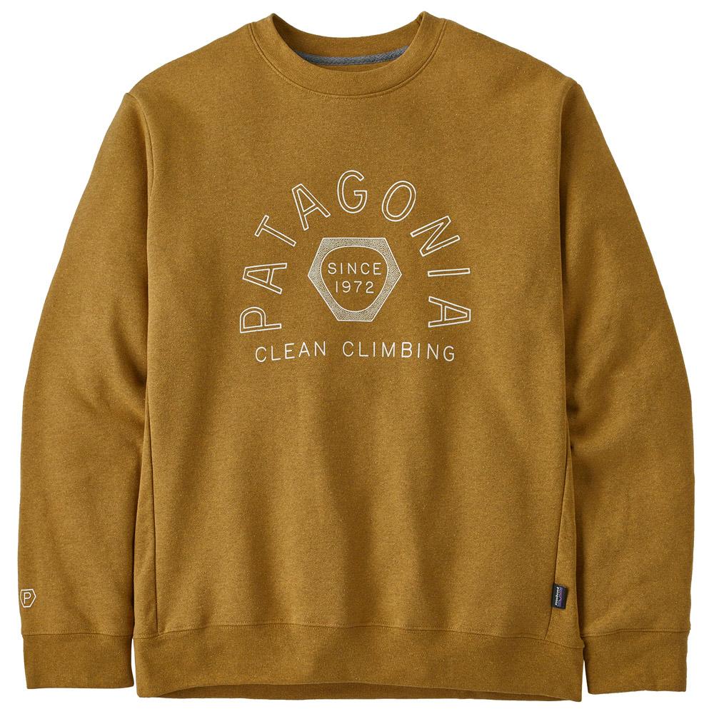 Pullover Patagonia Clean Climb Hex Uprisal Crew Sweatshirt Cabin Gold