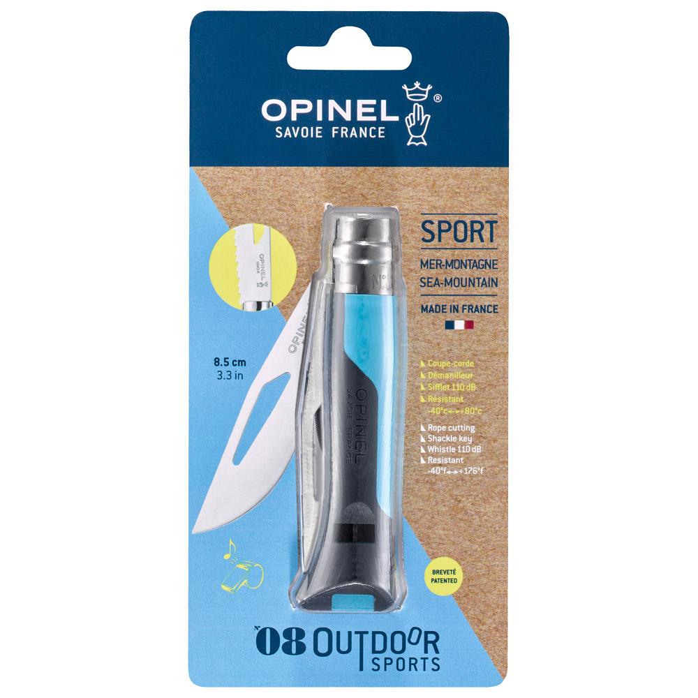 Opinel - N°8 Outdoor Blister Soft Bleu - Messer - Blau - Glisshop.de