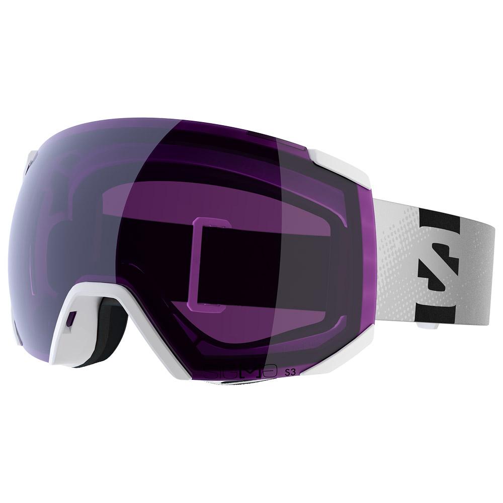 Salomon - Radium White Sigma Sky Blue - Skibrille - Weiß - Herren - Glisshop.de