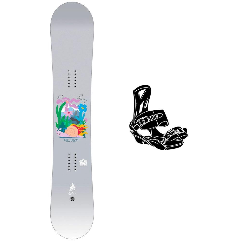 Gnu - Pack Snowboard Velvet - 147 + Queen - Snowboard