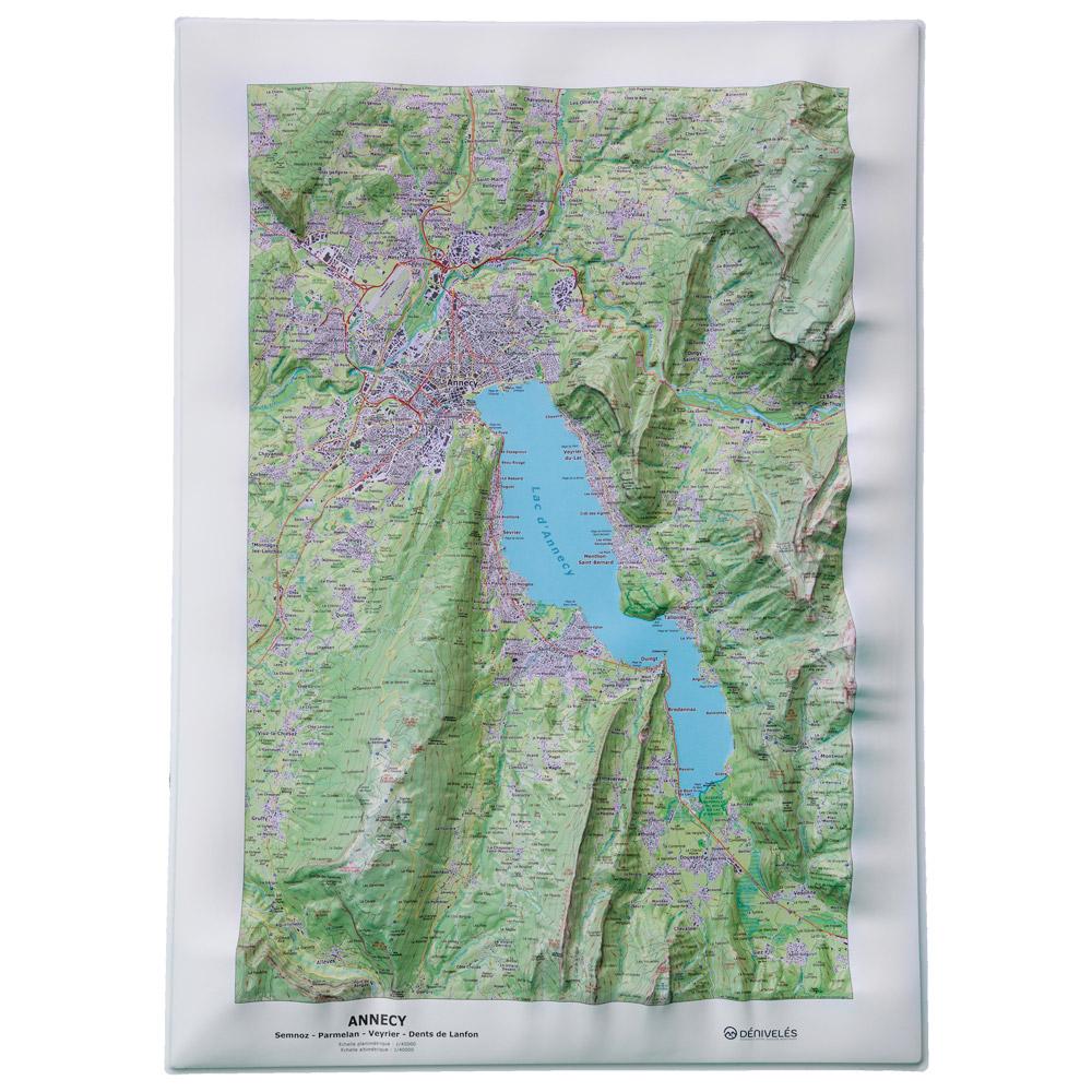 Deniveles - Lac d'Annecy - Raised-relief map