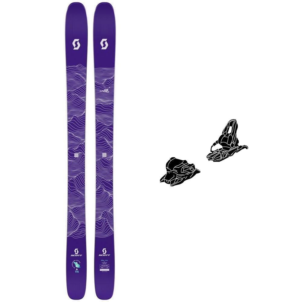 Scott - Alpine ski set Sea 116 + bindings - Ski