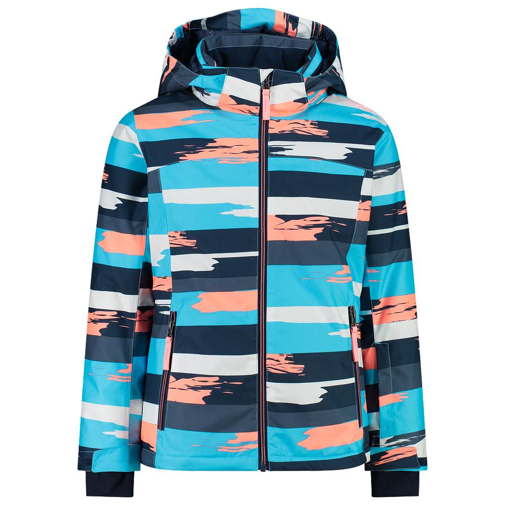 CMP - Kid Girl Jacket Snaps Hood Topazio Bianco Lotus - 164 - Ski Jacket