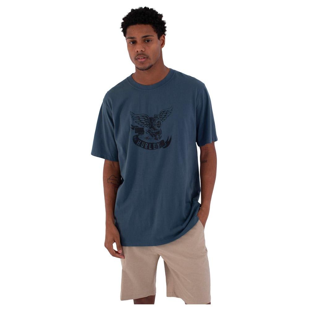 Hurley - M Sider FP Short Sleeve Tee Shirt Reversible Submarine - L - T-Shirt - Größe L - Blau - Herren - Glisshop.de