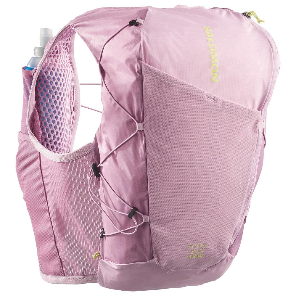 Salomon - Active Skin 12 Women Set Dawn Pink Dusky Orchid Butterly - L - Trail running hydration vest