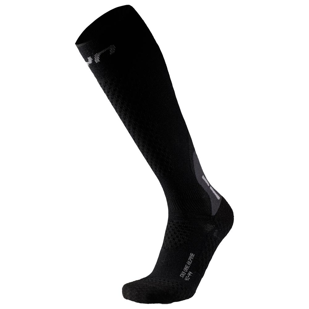 Uyn - Man Ski One Alpine Merino Sock Black Grey - 45-47 - Ski socks