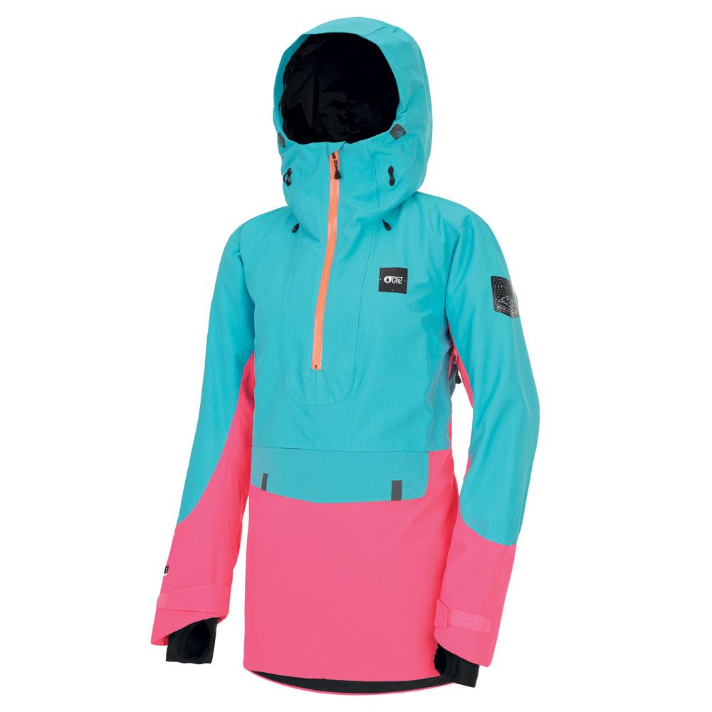 light blue ski jacket